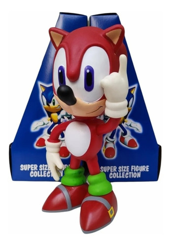 Boneco Vinil Super Sonic Vermelho Knuckles Articulado